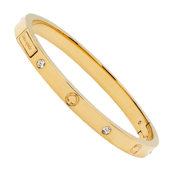 KATE SPADE • Infinite Spade Gold Hinge Bangle Bracelet - Picture 5 of 5